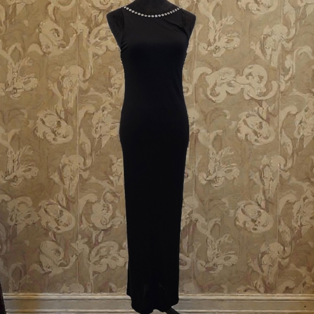Elegant Black Yigal-Azrouel Open Back Dress-Size 3